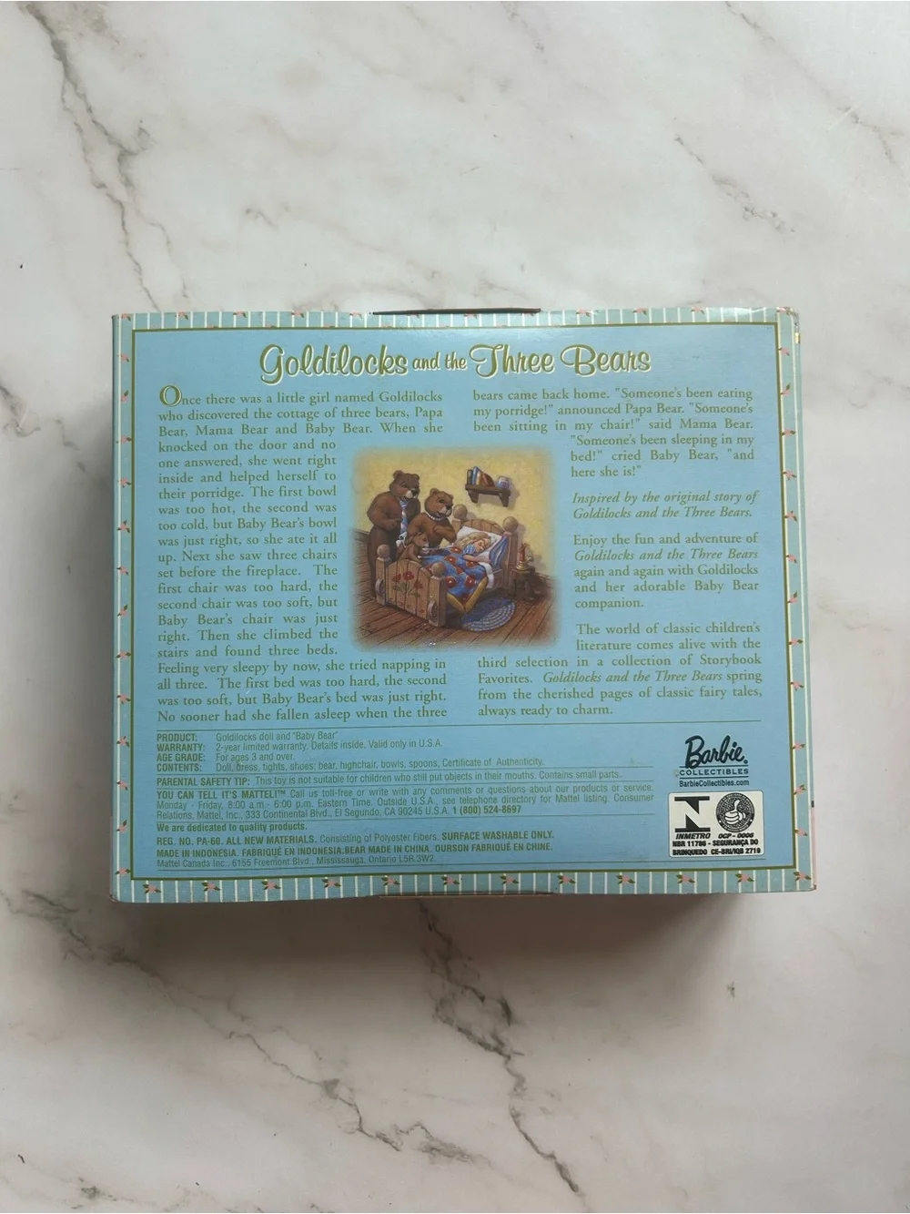 Goldilocks And The Three Bear Kelly Barbie Doll